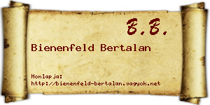 Bienenfeld Bertalan névjegykártya